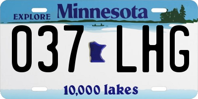 MN license plate 037LHG