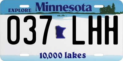 MN license plate 037LHH