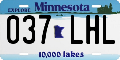 MN license plate 037LHL