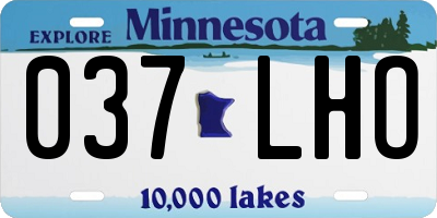 MN license plate 037LHO