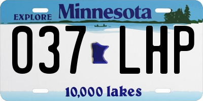 MN license plate 037LHP