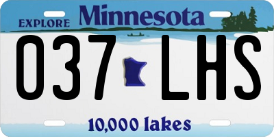 MN license plate 037LHS
