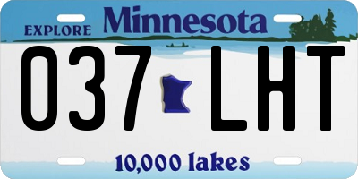 MN license plate 037LHT