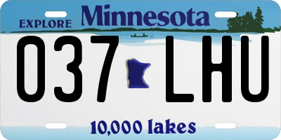 MN license plate 037LHU