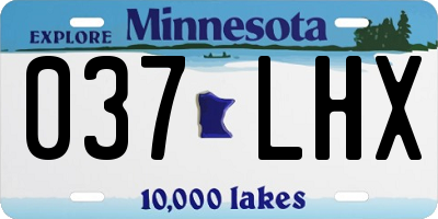 MN license plate 037LHX