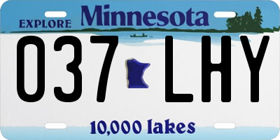 MN license plate 037LHY