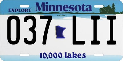MN license plate 037LII