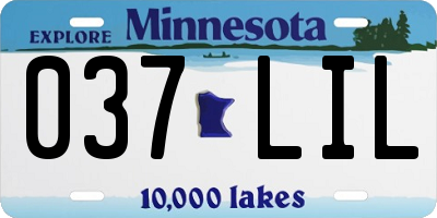 MN license plate 037LIL