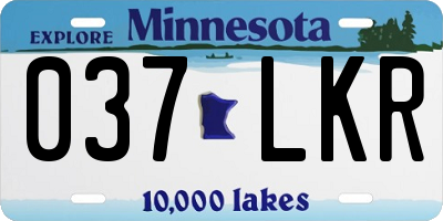 MN license plate 037LKR