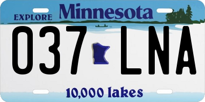MN license plate 037LNA