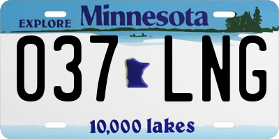 MN license plate 037LNG