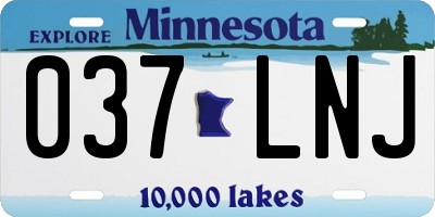 MN license plate 037LNJ