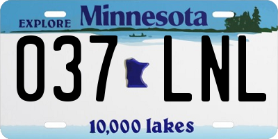 MN license plate 037LNL