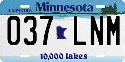 MN license plate 037LNM