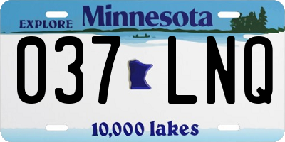 MN license plate 037LNQ