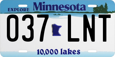 MN license plate 037LNT