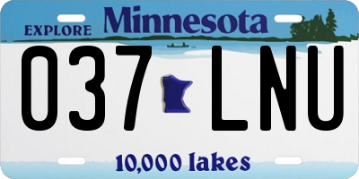 MN license plate 037LNU