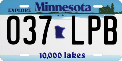 MN license plate 037LPB