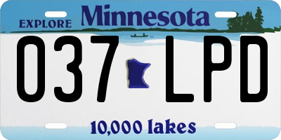 MN license plate 037LPD