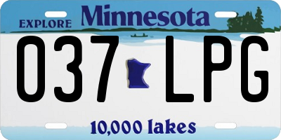 MN license plate 037LPG