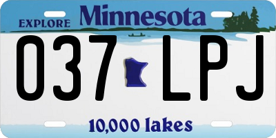 MN license plate 037LPJ