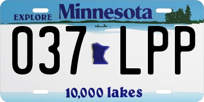 MN license plate 037LPP