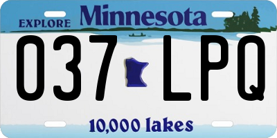 MN license plate 037LPQ