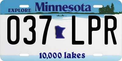 MN license plate 037LPR