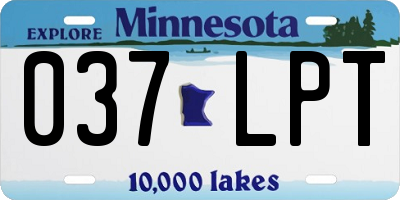 MN license plate 037LPT