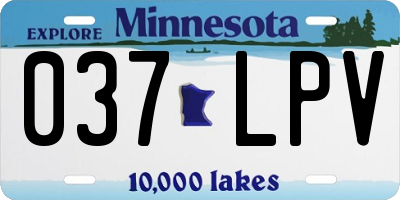 MN license plate 037LPV