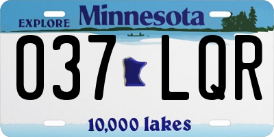 MN license plate 037LQR