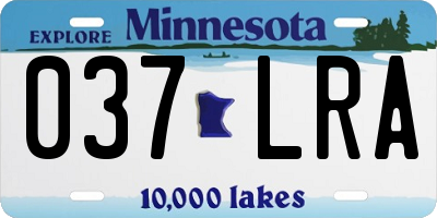 MN license plate 037LRA