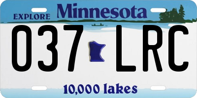 MN license plate 037LRC