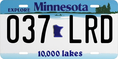 MN license plate 037LRD