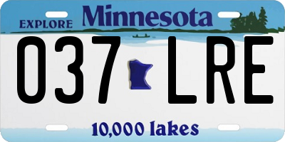 MN license plate 037LRE