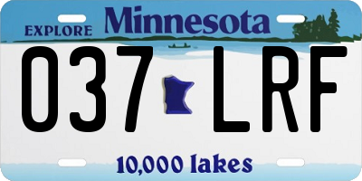 MN license plate 037LRF