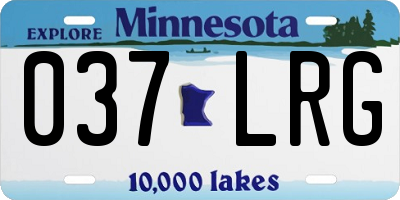MN license plate 037LRG