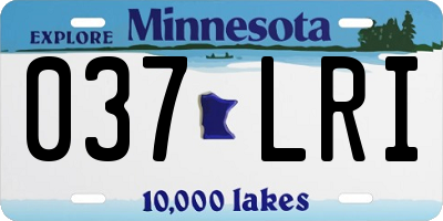 MN license plate 037LRI