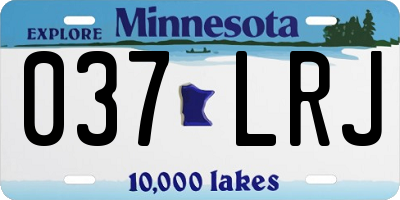 MN license plate 037LRJ