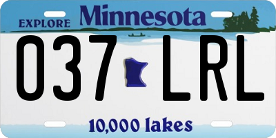 MN license plate 037LRL
