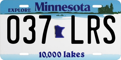 MN license plate 037LRS