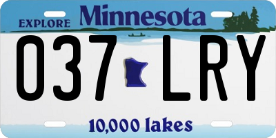MN license plate 037LRY