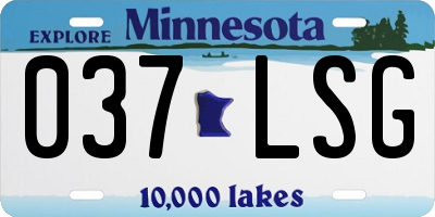 MN license plate 037LSG