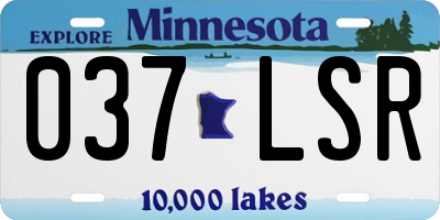 MN license plate 037LSR