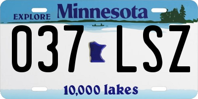 MN license plate 037LSZ
