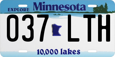 MN license plate 037LTH