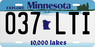 MN license plate 037LTI