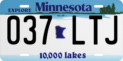 MN license plate 037LTJ