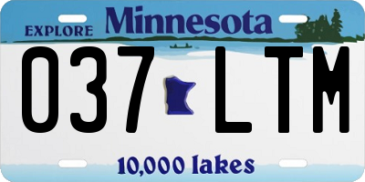 MN license plate 037LTM