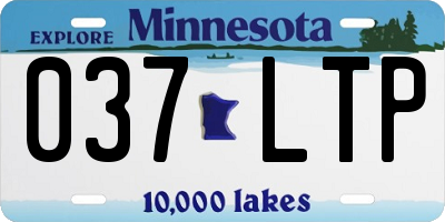 MN license plate 037LTP